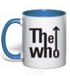 Mug with a colored handle THE WHO royal-blue фото