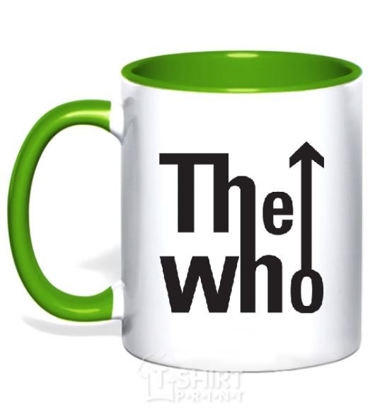 Mug with a colored handle THE WHO kelly-green фото