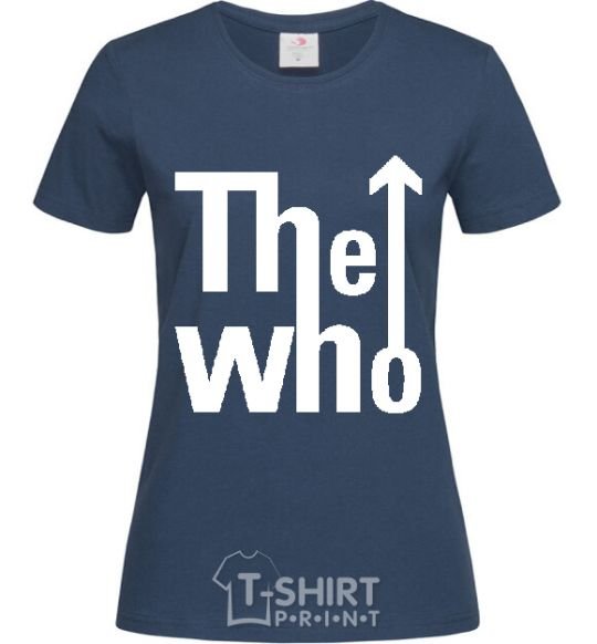 Women's T-shirt THE WHO navy-blue фото