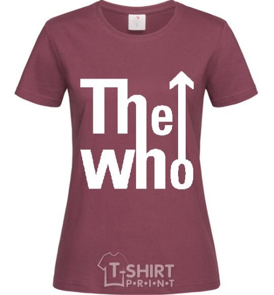 Women's T-shirt THE WHO burgundy фото