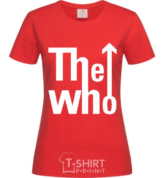 Женская футболка THE WHO Красный фото