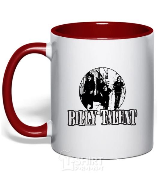 Mug with a colored handle BILLY TALENT red фото