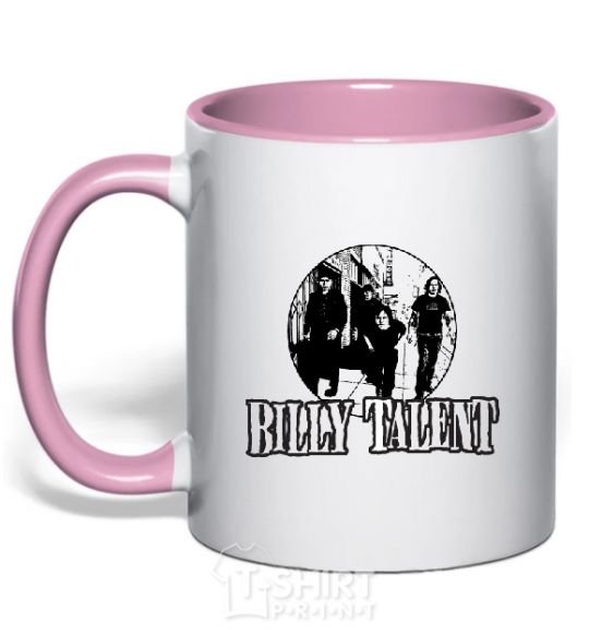 Mug with a colored handle BILLY TALENT light-pink фото