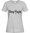 Women's T-shirt DEEP PURPLE grey фото