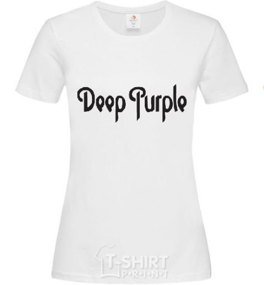 Women's T-shirt DEEP PURPLE White фото