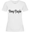 Women's T-shirt DEEP PURPLE White фото