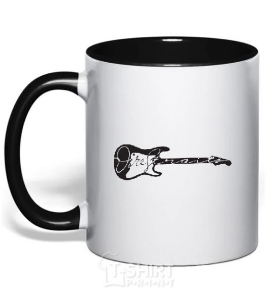 Mug with a colored handle DIRE STRAITS black фото