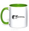 Mug with a colored handle DIRE STRAITS kelly-green фото