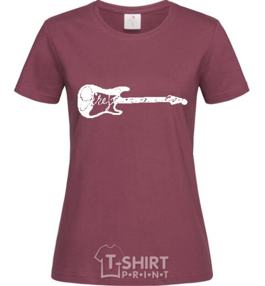 Women's T-shirt DIRE STRAITS burgundy фото