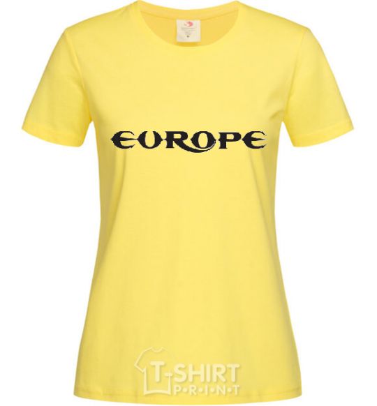 Women's T-shirt EUROPE cornsilk фото