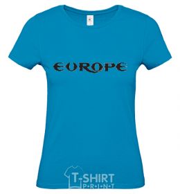 Women's T-shirt EUROPE sky-blue фото