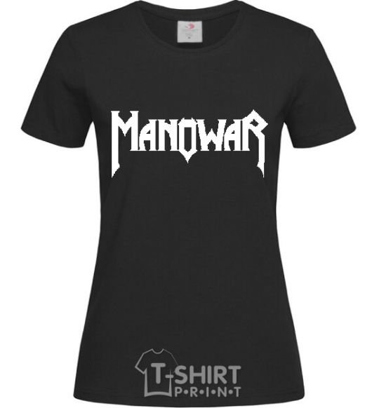 Women's T-shirt MANOWAR black фото