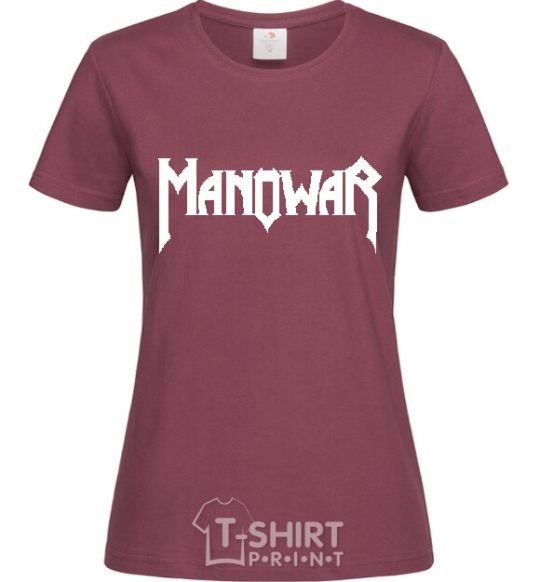 Women's T-shirt MANOWAR burgundy фото