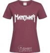 Women's T-shirt MANOWAR burgundy фото