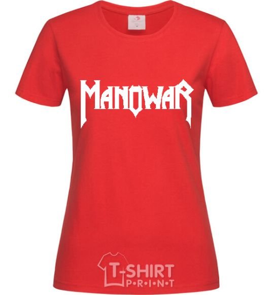 Women's T-shirt MANOWAR red фото