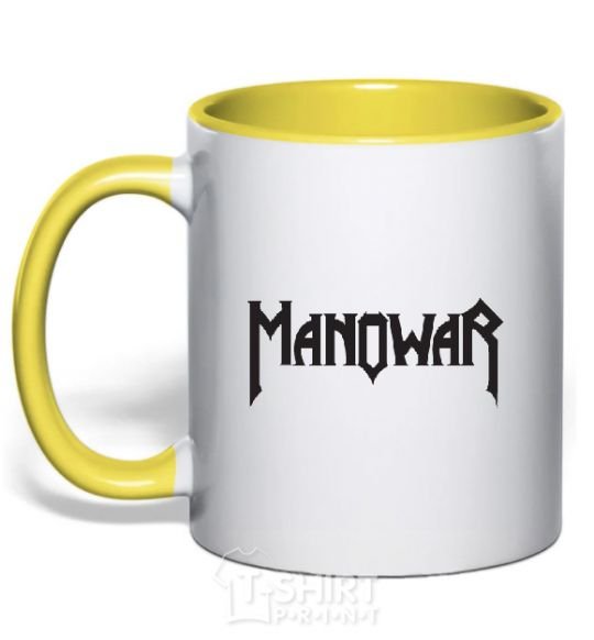 Чашка с цветной ручкой MANOWAR Солнечно желтый фото