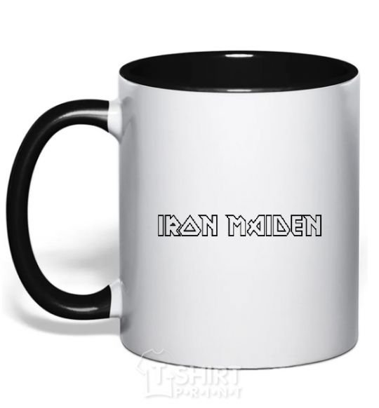 Mug with a colored handle IRON MAIDEN black фото