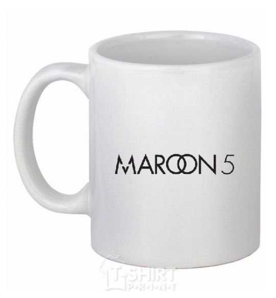 Ceramic mug MAROON 5 White фото
