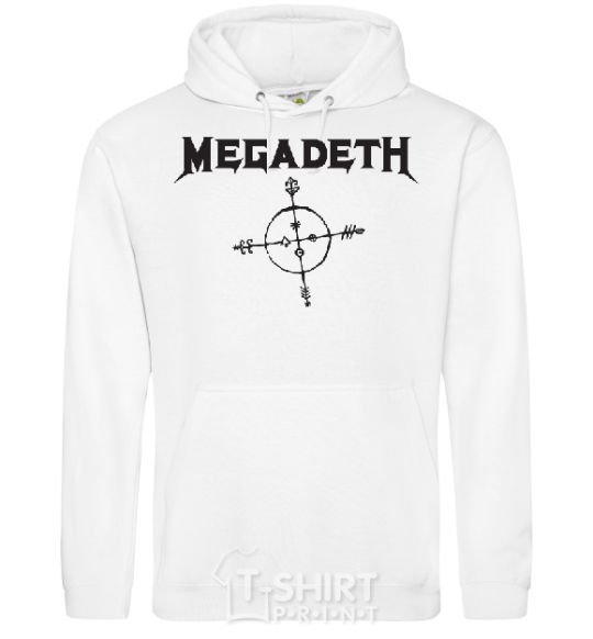 Men`s hoodie MEGADETH White фото