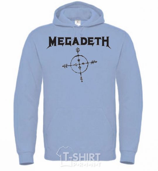 Men`s hoodie MEGADETH sky-blue фото