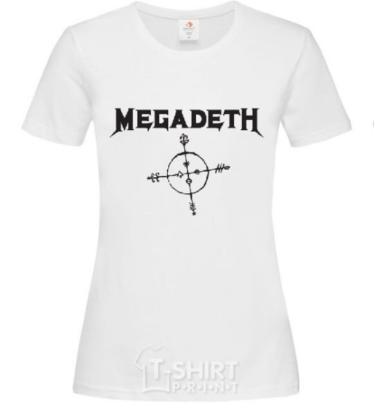 Женская футболка MEGADETH Белый фото