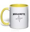 Чашка с цветной ручкой MEGADETH Солнечно желтый фото