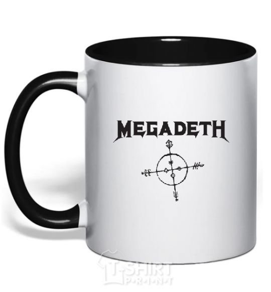 Чашка с цветной ручкой MEGADETH Черный фото