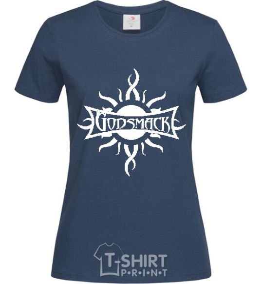 Women's T-shirt GODSMACK navy-blue фото