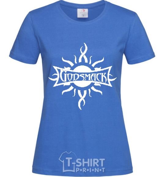 Women's T-shirt GODSMACK royal-blue фото