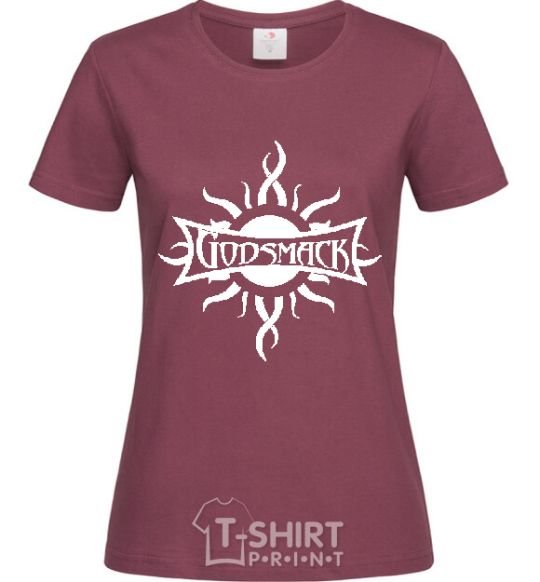 Women's T-shirt GODSMACK burgundy фото