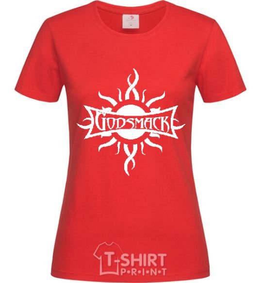 Women's T-shirt GODSMACK red фото