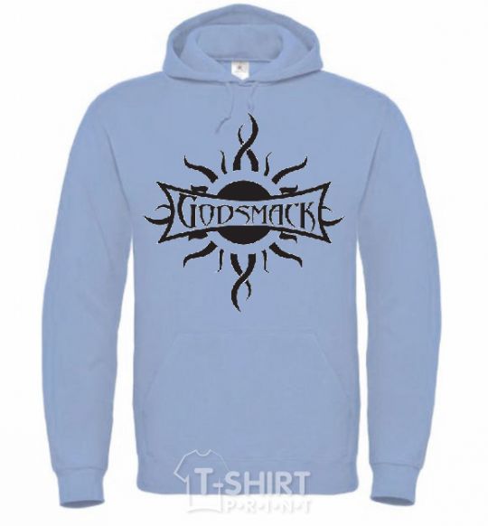 Men`s hoodie GODSMACK sky-blue фото