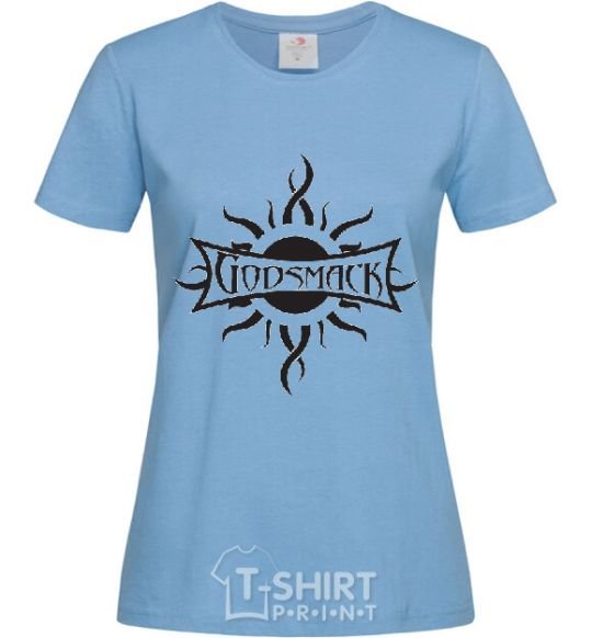 Women's T-shirt GODSMACK sky-blue фото