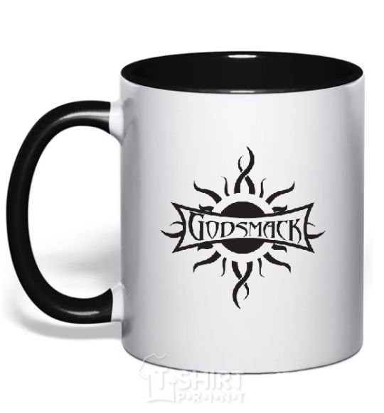 Mug with a colored handle GODSMACK black фото