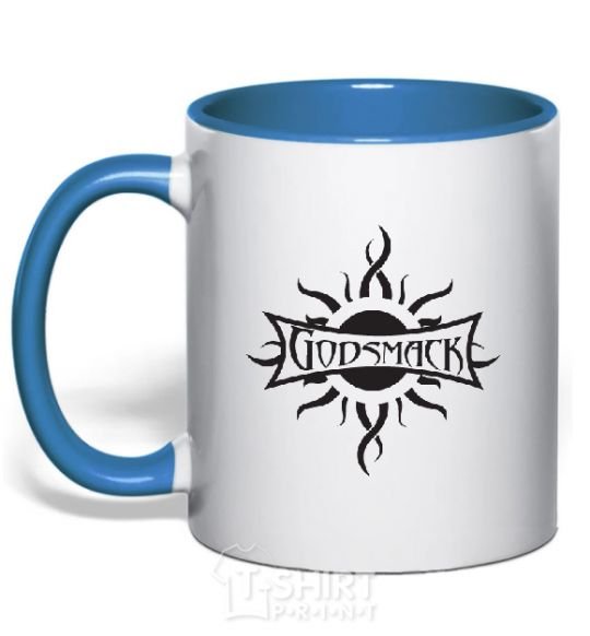 Mug with a colored handle GODSMACK royal-blue фото