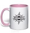 Mug with a colored handle GODSMACK light-pink фото