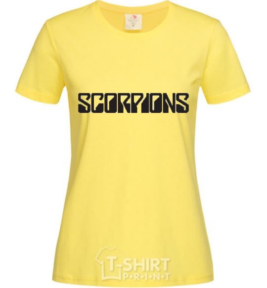 Women's T-shirt SORPIONS cornsilk фото