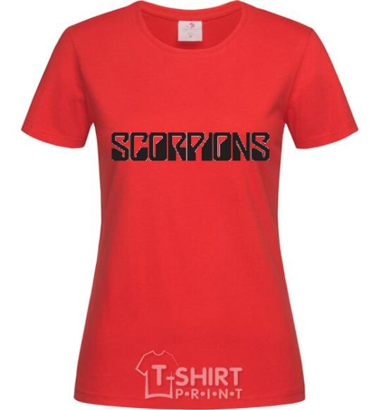 Women's T-shirt SORPIONS red фото