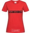 Women's T-shirt SORPIONS red фото