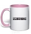 Mug with a colored handle SORPIONS light-pink фото