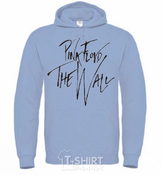 Men`s hoodie PINK FLOYD signing sky-blue фото