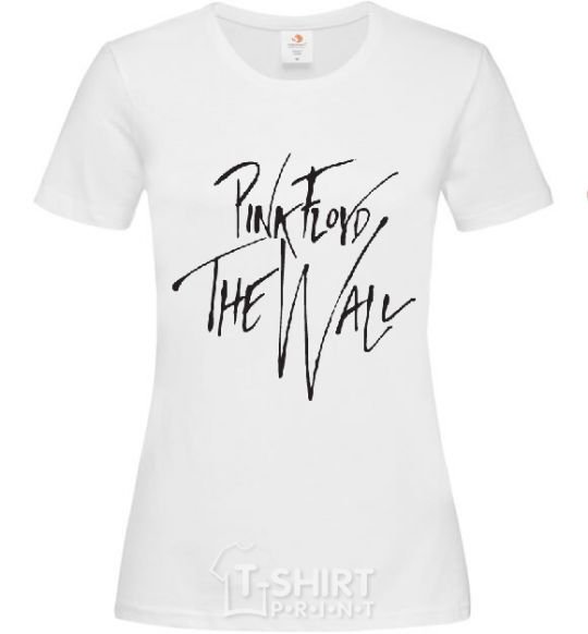 Women's T-shirt PINK FLOYD signing White фото