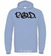 Men`s hoodie P.O.D. sky-blue фото