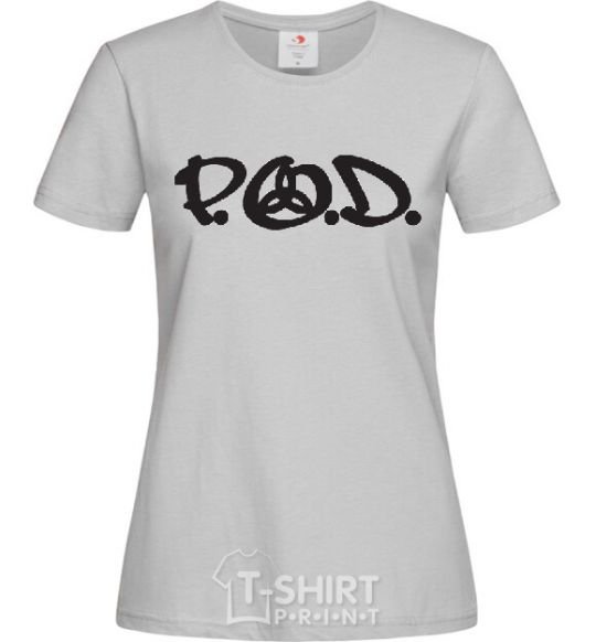 Women's T-shirt P.O.D. grey фото