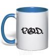 Mug with a colored handle P.O.D. royal-blue фото