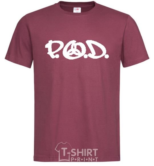 Мужская футболка P.O.D. Бордовый фото