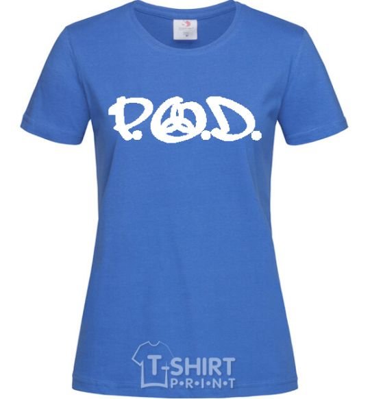 Women's T-shirt P.O.D. royal-blue фото