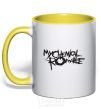 Mug with a colored handle MY CHEMICAL ROMANCE yellow фото