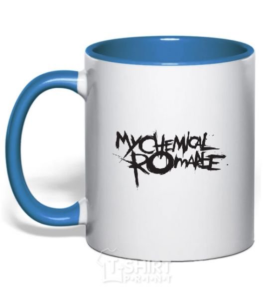 Mug with a colored handle MY CHEMICAL ROMANCE royal-blue фото