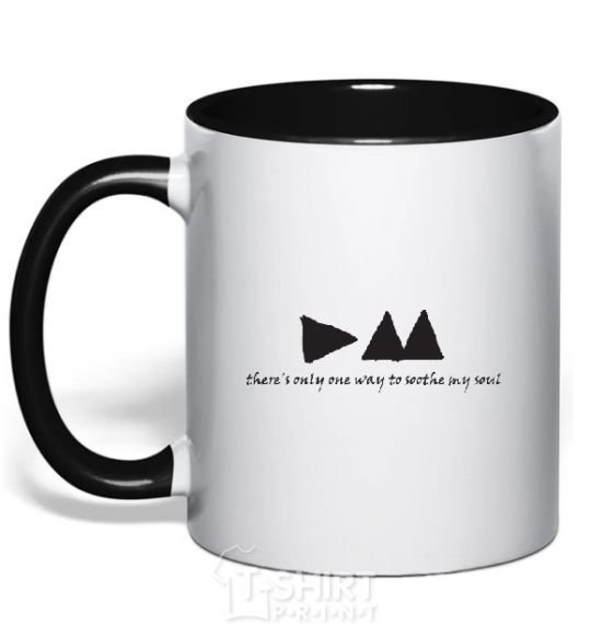 Mug with a colored handle DEPECHE MODE black фото